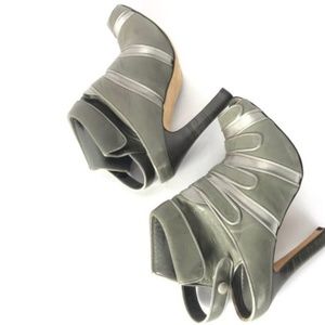 Manolo Blahnik Peep Toe Ankle Booties